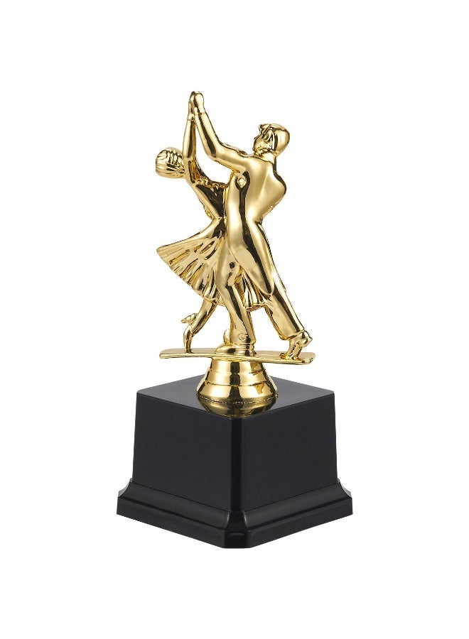 Gold-tone dance competition commemorative statue with base - a classic honor shield for salsa, ballet, and Latin dance dancers - an ideal gift for competitions and celebrations - Image 2